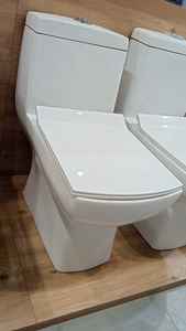 Robin Sanitaryware Ensemble de toilettes monobloc moderne à double chasse d'eau, cuvette allongée avec siphon en P et en S pour villas, hôtels, salles de bain - Product Image 3