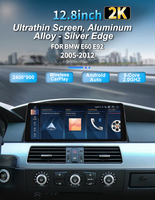 12.8 pouces écran Lcd tactile capacitif moniteur de voiture lecteur multimédia Android pour BMW E60 E90 WIFI SIM BT Carplay GPS Navi