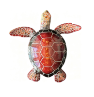 Figurines de tortue de mer en résine peintes à la main sur mesure, texture mosaïque, ornement tortue, décoration d'intérieur, souvenir de bureau, cadeau