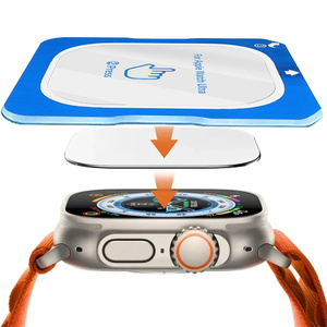 Kit d'installation facile, cadre en verre trempé, <span class=keywords><strong>protection</strong></span> d'écran pour <span class=keywords><strong>Apple</strong></span> <span class=keywords><strong>Watch</strong></span> <span class=keywords><strong>Ultra</strong></span> 49 mm, film de <span class=keywords><strong>protection</strong></span> pour Iwatch <span class=keywords><strong>Ultra</strong></span> 3 2 1 - Product Image 2