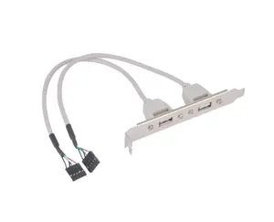 2 * Usb 2.0 Een Vrouwelijk Naar Dubbel Moederbord 5 Pin Header Vrouwelijke Sata Voeding Verlengkabel Voor Pc