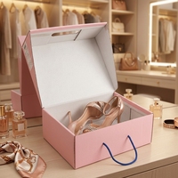 Boîte cadeau en carton ondulé rigide avec logo personnalisé, gaufrage, papier écologique, emballage d'expédition de luxe pour chaussures et chaussettes