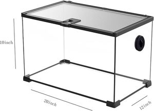 Terrario Profesional de Acrílico de Alta Visibilidad para Reptiles con Lámpara UVB, Luz USB, Plegable, Cuadrado, Ventilación Transpirable - Product Image 3