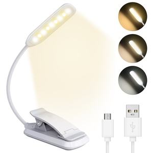 Lámpara de Escritorio LED Plegable con Clip, Recargable por USB, 9 LED, Intensidad Regulable, Ideal para Lectura y Estudio, en Oferta - Product Image 1