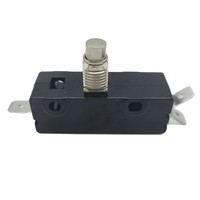 Micro-interrupteur SPDT 3 broches certifié, à poussoir, 3 positions, à commande directe d'usine