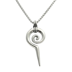 <b>Snake</b> Coil Pendant Stainless Steel Men's Necklace Geometric Design Punk Style 280443 - Product Image 5