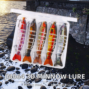 Yousya Wholesale pour JM064 12.8cm 18g Leurres artificiels rigides en ABS imprimés en 3D, 8 sections, multi-articulés, <span class=keywords><strong>type</strong></span> Minnow, pour la pêche sur glace - Product Image 2