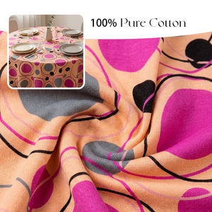 <span class=keywords><strong>Tissu</strong></span> en coton biologique pur tissé imprimé numériquement, style artistique, 100% coton pour vêtements - Product Image 2