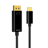 1m 2m 3m UHD USB Type C à DP 4K 60Hz 1.8m Câble Conducteur en cuivre nu PC TV HDTV Audio Haut-parleur Application vidéo de voiture