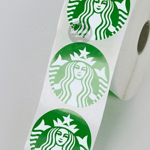 Cá nhân giá rẻ tùy chỉnh sản phẩm đóng gói Vòng Stickers dính dính không thấm nước giấy Vinyl in ấn nhãn Logo Sticker CuộN - Product Image 3