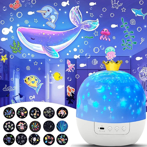 Lampada Rotante a LED 360 Gradi con Proiezione Stellare per Bambini, Vendita Diretta dalla Fabbrica, Moderna Luce Notturna da Camera da Letto - Product Image 1