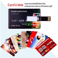 Flash drive USB Flash Disk OEM, Logo kustom stik kartu kredit 128MB 1GB 2G 4G 128GB U Disk