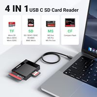 Lecteur de cartes UGREEN USB-C 4-en-1 SD/microSD/CF/MS - Adaptateur externe pour iPhone 15, MacBook, iPad et caméras de surveillance