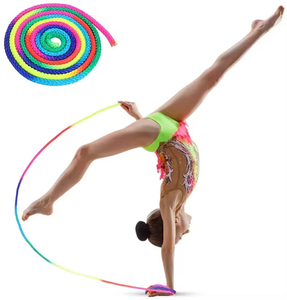 <span class=keywords><strong>Cuerda</strong></span> de <span class=keywords><strong>gimnasia</strong></span> de tres metros <span class=keywords><strong>Cuerda</strong></span> de <span class=keywords><strong>Gimnasia</strong></span> Rítmica multicolor Entrenamiento de artes de baile <span class=keywords><strong>Cuerda</strong></span> de saltar Deportes - Product Image 3