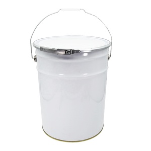 Blanc chimique 20L <span class=keywords><strong>20</strong></span> <span class=keywords><strong>litres</strong></span> grandes dimensions métal peinture boîte de conserve seau avec couvercle et poignée à vendre <span class=keywords><strong>prix</strong></span> - Product Image 1