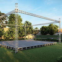 Structure de scène circulaire en aluminium de qualité supérieure à tube unique pour festivals de musique en extérieur