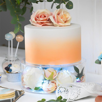 Décorations de fête d'événement, présentoir rond en acrylique pour desserts, support à gâteau de mariage