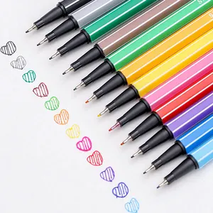 2022 Nieuwe Aangepaste Ultra Fijne Tip Markers 24 Gekleurde Pennen 0.4 Mm Tips Kleurrijke Verf Marker Pen Professionele Tekening Pennen