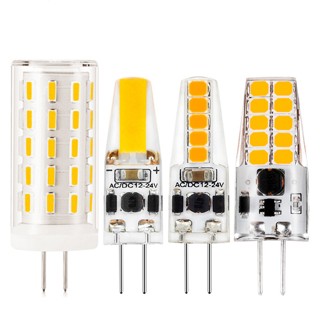Factory Supply G4 AC/DC 12-24V Dimmable 2W 3W Silicone or PC Cover LED Lighting Crystal Lights Source Dimmable G4 LED Bulb