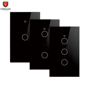 Interruptores de pared WiFi inteligentes 1/2/3/4 Gang Apagar el soporte por <span class=keywords><strong>luz</strong></span> azul Pared eléctrica Tuya Smart Touch Switch con <span class=keywords><strong>Alexa</strong></span> - Product Image 1