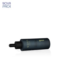 Flacon compte-gouttes vide pour huile capillaire 100 ml, flacon cosmétique en verre noir givré, flacons d'emballage pour sérum avec bouchon compte-gouttes noir mat