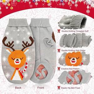 Pull de Noël pour chiot, pull à motif de rennes et de flocons de neige pour chat et petits chiens - Product Image 6
