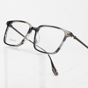 Lunettes de vue rectangulaires en titane à monture complète, marron uni, légères, unisexes, pour adultes, correction de la vue, MM92KA - Product Image 2