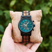 Livraison Rapide Ventes Flash Vente en Gros Faible MOQ Dropshipping Logo Personnalisé OEM Montre en Bois à Quartz Écologique Étanchéité 3 ATM