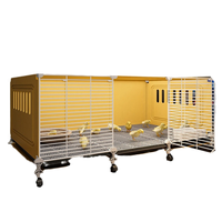 Cage à lapins extra-large, solide, de luxe, moderne, 50 lb, avec plateau amovible, en fer et plastique durables, pour chats et lapins, OEM ODM