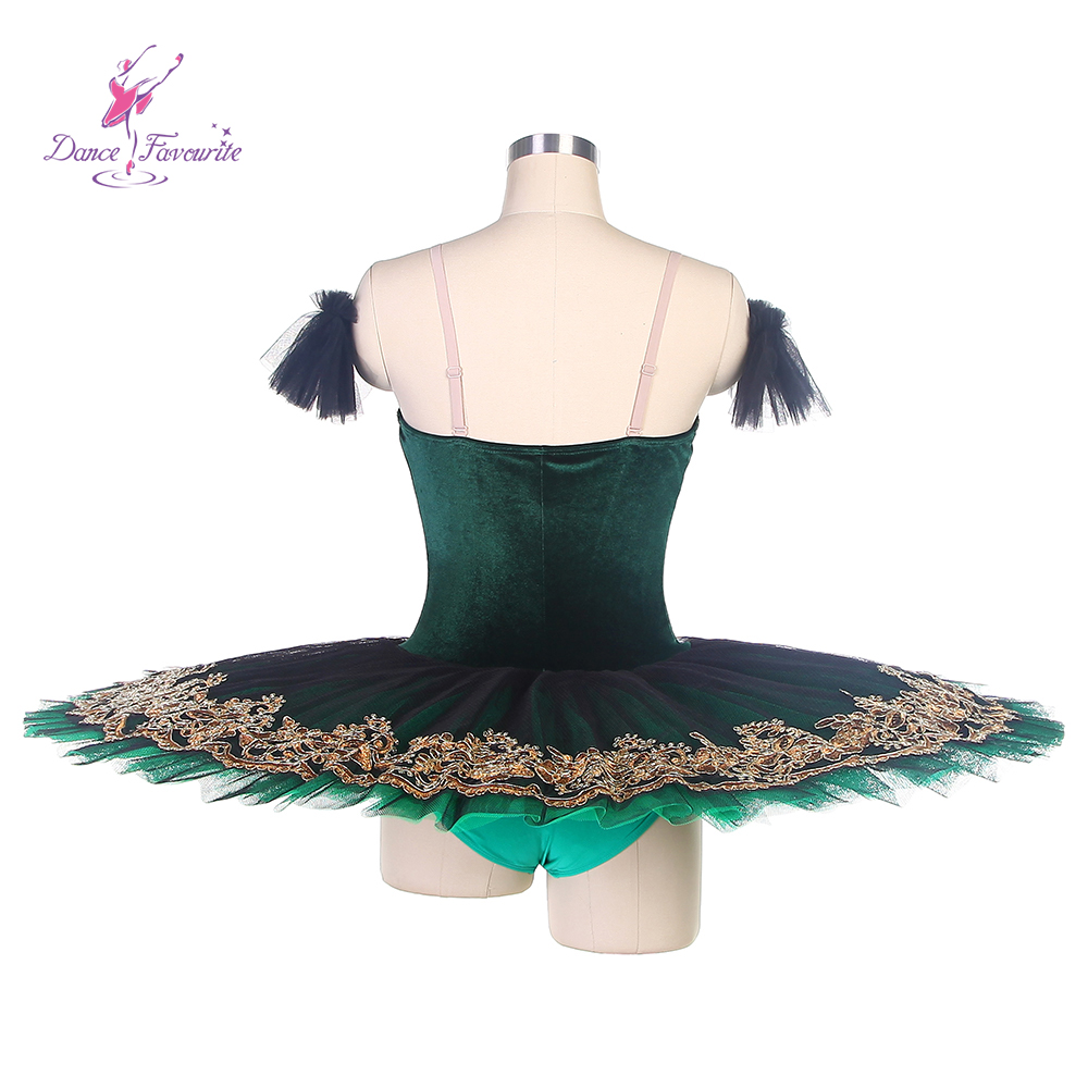 BLL090 Black/Green Ballet Tutu with Stretch Velvet Bodice - Premier Women's Dance Costume for Performances and Stage Wear BLL090 Black/Green Ballet Tutu with Stretch Velvet Bodice - Premier Women's Dance Costume for Performances and Stage Wear