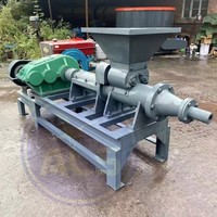 Petite extrudeuse de poussière de tourbe d'argile en poudre de charbon de noix de coco équipement de briquetage machine manuelle à briquettes