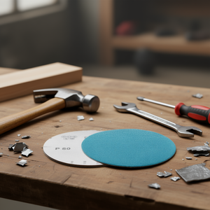 Disques de ponçage Velcro robustes P80 150 mm pour le polissage du bois et du métal - Product Image 3