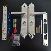 Gagang Pintu Apartemen dan Kunci Mortise Baja Anti Karat Modern dengan Pemasangan Mudah