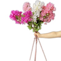 Tiges de fleurs artificielles en myrte crêpe pour la décoration florale de mariage, de maison et de vitrine