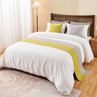 Chemin de lit moderne en chenille Écharpe de literie double taille solide et respirante pour la protection de la maison et de l'hôtel