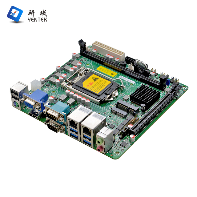 Industrial Mini ITX Motherboard LGA1155 B75 I3 I5 I7 6 RS232 COM 2 Gigabit LAN DDR3 VGA HDMI 4K PCIe X16 Slot for Win7 Linux