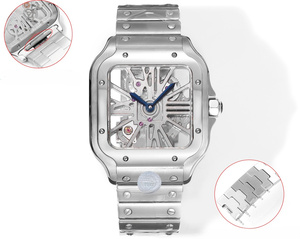 Montre mécanique automatique élégante et tendance avec bracelet à dégagement rapide, boîtier en acier inoxydable brossé et poli - Product Image 1