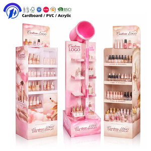 Expositor de Cartón Corrugado Personalizado para Perfumes, Cuidado de la Piel, Esmalte de <span class=keywords><strong>Uñas</strong></span>, Maquillaje, Lápiz Labial y Pestañas - Product Image 1