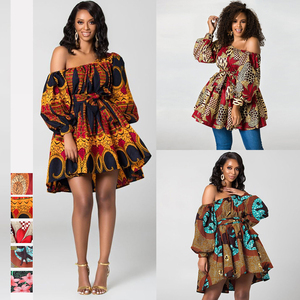 2023 Hot Sale Wholesale Custom Printed Off Shoulder Plus Size <strong>Women's</strong> <strong>Dresses</strong> Clothing Kitenge <strong>Dress</strong> <strong>for</strong> Lady - Product Image 3