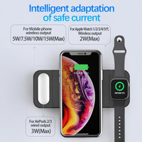 Chargeur magnétique sans fil pliable 3 en 1 avec support magnétique pour téléphone Iphone16 Iwatch airpods 15W Charge rapide
