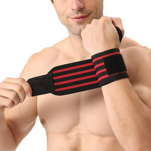 1pair Wristband Wrist Support Brace Straps Wrist Gym Wraps Bandage Fitness <b>Training</b> <b>Strength</b> Weight Lifting Protective Equipment - Product Image 4