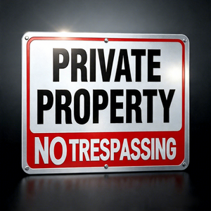 Panneau d'avertissement en métal « Propriété privée, interdiction d'entrée », vidéo 24h/24, « Souriez, vous êtes enregistré », avertissement de sécurité - Product Image 4