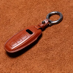 Sweetpig Manufacturer Wholesale Drop-Proof Car Accessories Key Case Soft Leather Car Key Cover For Audi