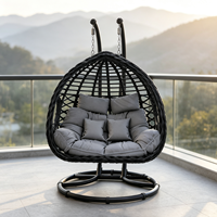 Fauteuil suspendu œuf en métal pour extérieur, personnalisé, avec coussin à séchage rapide, idéal pour patio, balcon et jardin - Vente en gros