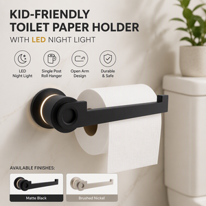 Porte-papier toilette LED mural, distributeur de papier hygiénique pour salle de bain, accessoire sûr pour la maison et la toilette, idéal pour la nuit - Product Image 3