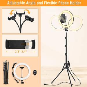 Lampe annulaire Portable usb pour <span class=keywords><strong>selfie</strong></span>, bureau youtube, prix abordable, kit d'éclairage pour vidéo conférence avec trépied - Product Image 4