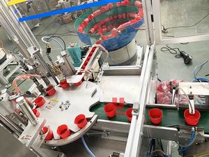 Özel makineler otomatik küçük boyutlu plastik domestos çamaşır suyu sprey şişe kapağı conta üretim hattı kap liner bobin sarım makinesi - Product Image 2