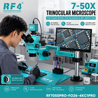 RF4 Professional Stereo 4K Microscope System for Industrial Quality Inspection Electronic Repair and PCB Soldering
