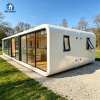 RELYANCE Cabine Apple de 20 pieds de large avec 2-3 chambres, capacité de 10 ensembles par 40HQ, économie de fret maritime, idéale pour hôtels, gîtes et villas