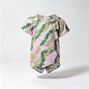 Estampados Personalizados, 95% Algodón, Estilo Europeo y Americano, Suéter con Bolsillos para Niñas, Mono de Manga Corta, Estampado Leo 230g, Otoño, Bebé - Product Image 1